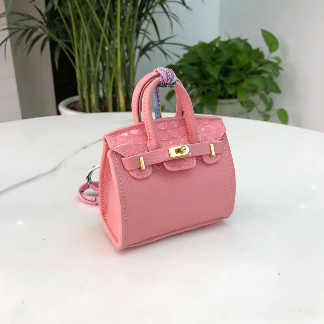 Compact Mini Shaped Bag Pendant H Brand Birkin Bag Earphone Case Cute Coin Purse Charm Versatile Lipstick Bag