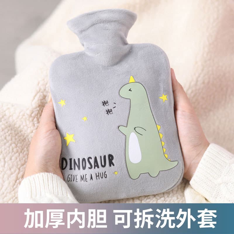 Student Hot Water Bottles, Fluffy Fillable Heat Packs for Feet, Hands, and Waist