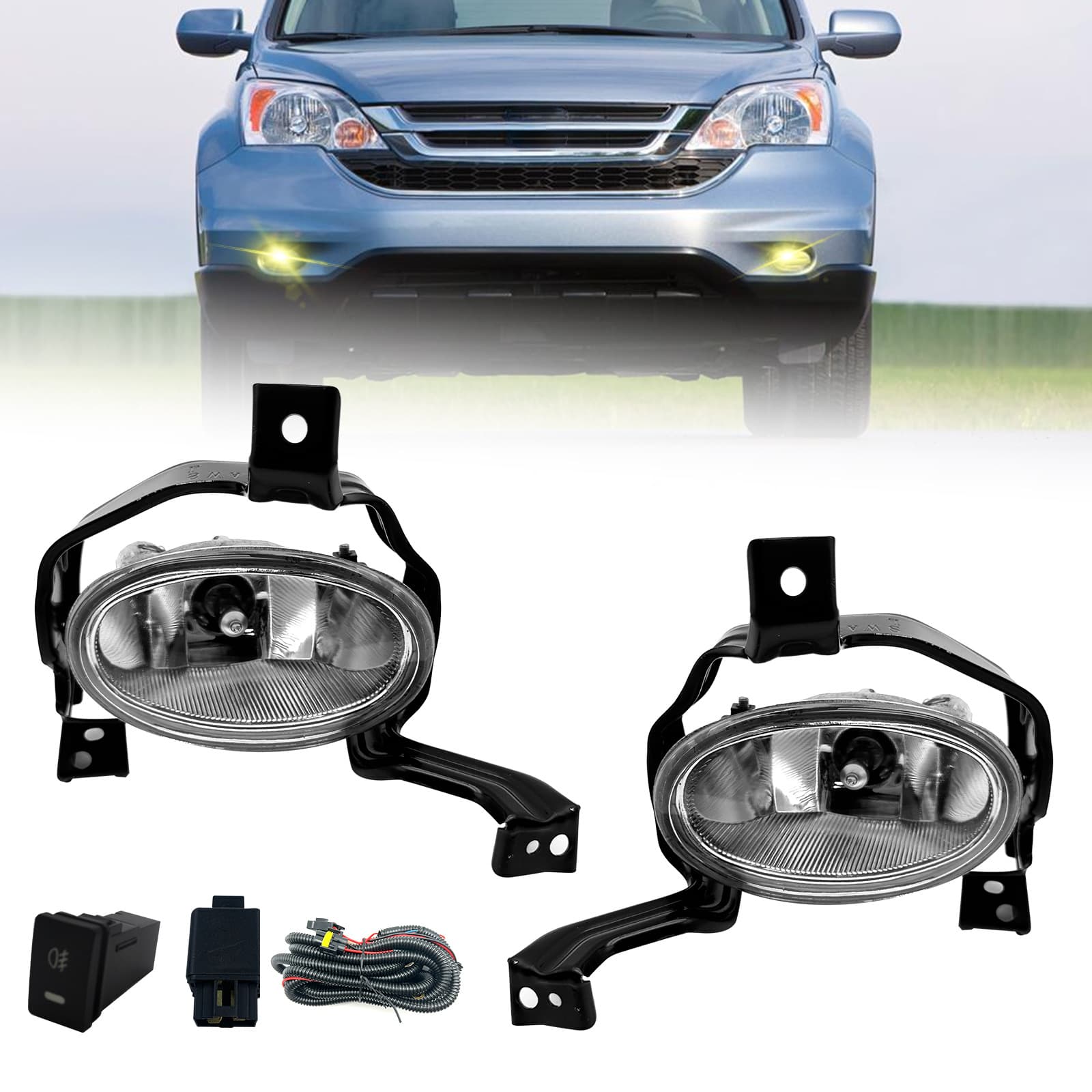 For Honda CRV 2009 2010 Clear Anti-Fog Car Light Assembly Hot Sale