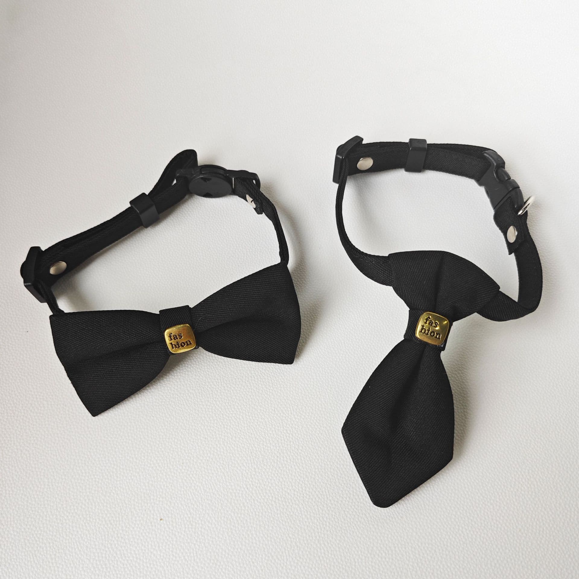 Stylish Gentleman Cat Collar Dog Necklace Bow Tie Pet Accessory Small Dog Chain Bichon British Shorthair