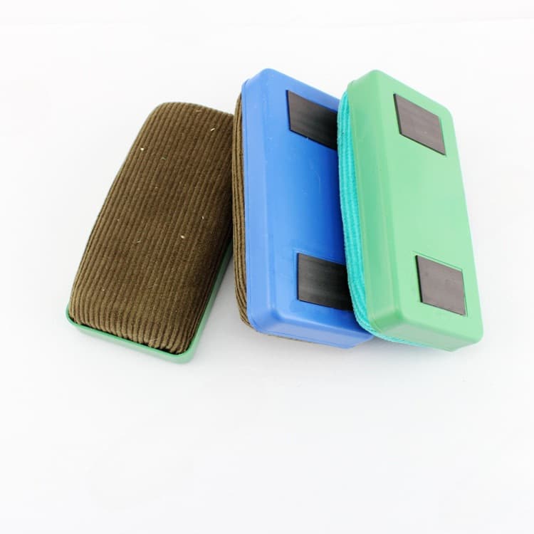 Small whiteboard eraser plastic sponge eraser with magnetic blackboard whiteboard eraser velvet cloth eraser small size 11cm*5cm