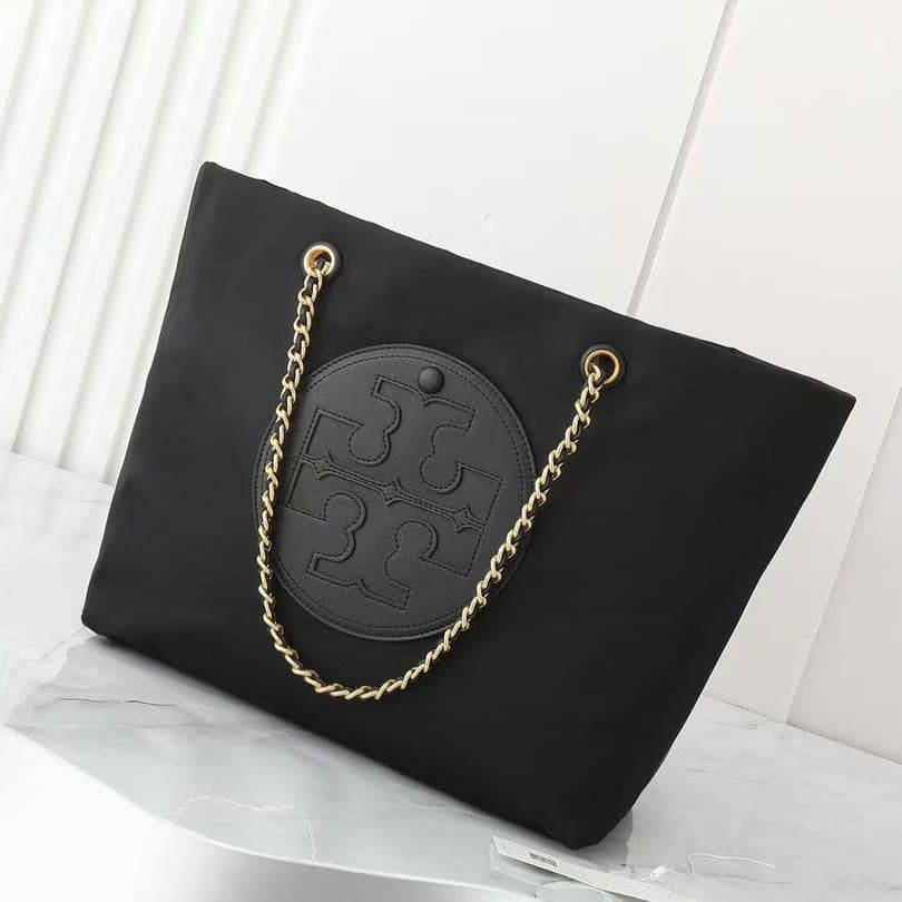 TB New Women's Tote Bag Ella Nylon Chain Tote Shopping Bag