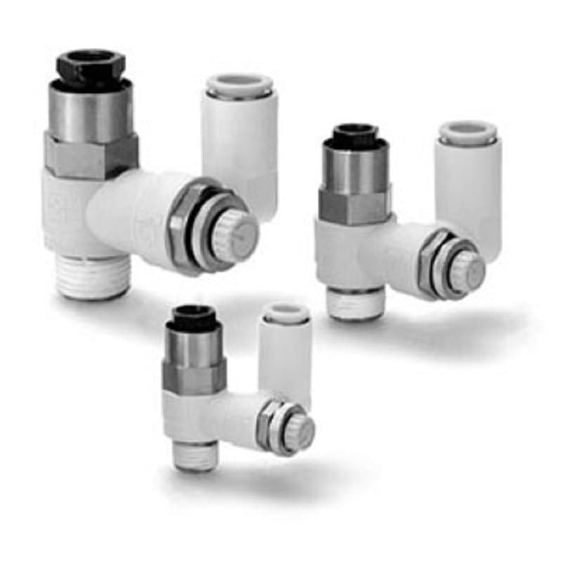 Genuine SMC Throttle Valve ASP330F-01-06S with Pilot-Operated Check Valve, Speed Control Valve, Brand New Authentic Product