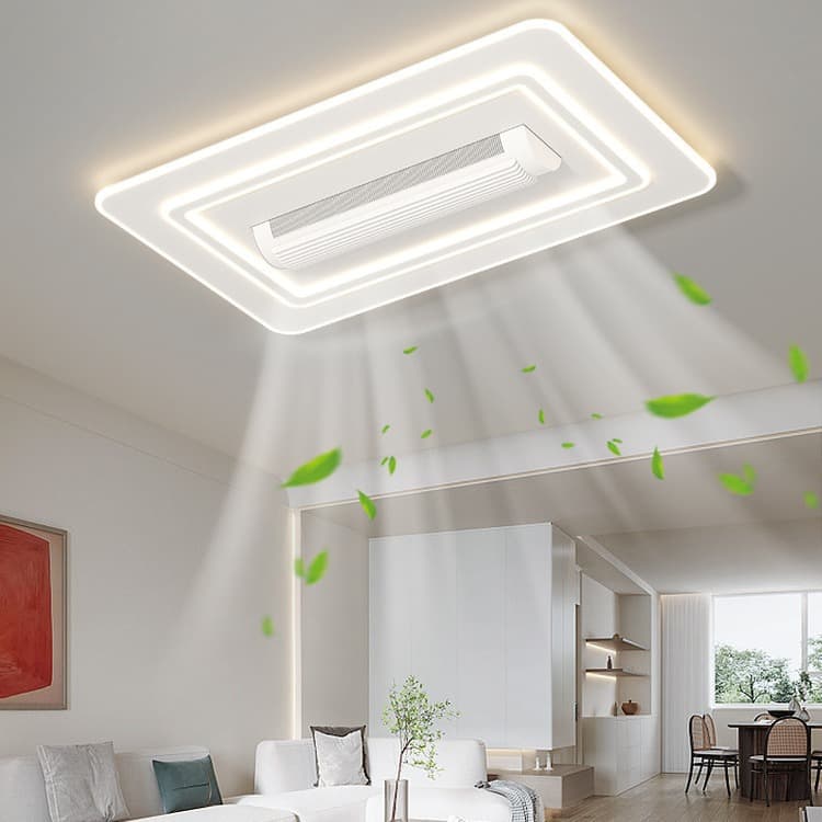 Bladeless roller fan ceiling light integrated living room light bedroom dining room light smart silent lighting set