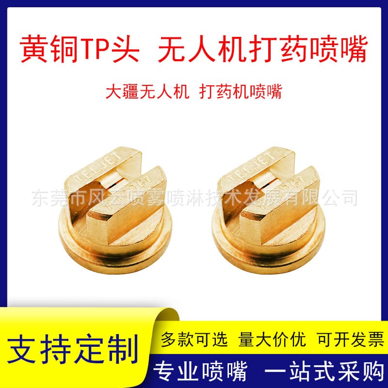 Brass Drone TP Head for DJI T30 T20 T16 T10 Sprayer Nozzle Fan Nozzle 110 Degree Agricultural Use