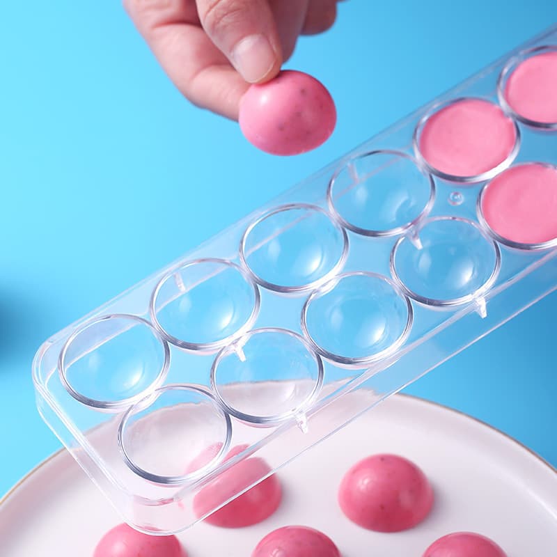 14-piece semicircle Starry Sky chocolate mold 3cm semicircle spherical pc plastic pudding baking mold easy to demoulding