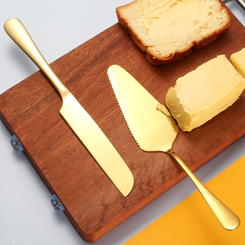 Cross-border Amazon Stainless Steel Cake Knife Spatula, Pizza Cheese Bread Knife, Butter Cream Spreader Baking Tool