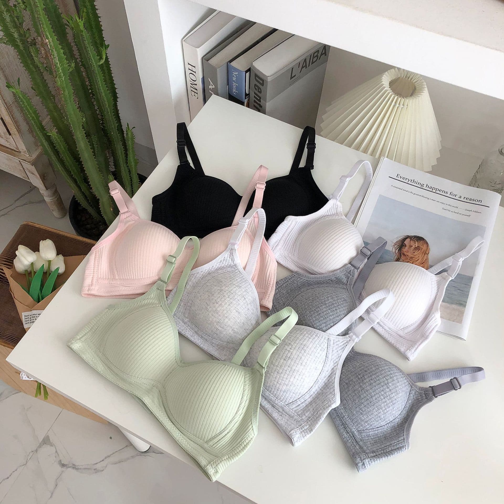 Cross-Border Southeast Asia Youth Underwear Small Bust Push-Up Wire-Free Thin Comfort Middle School Student Bra for Girls