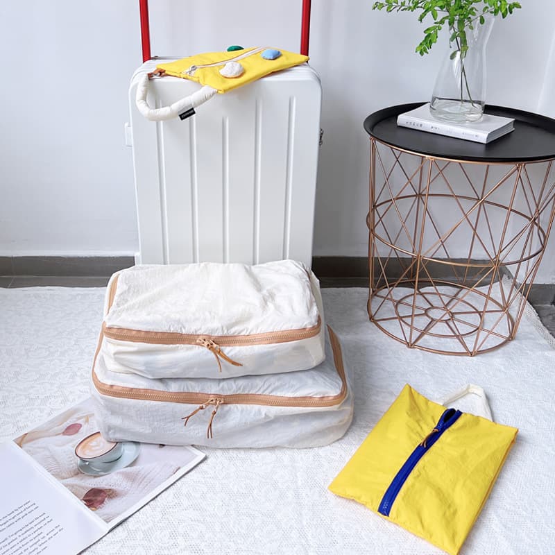 Mizuo Elements Lightweight Fabric Travel Organizer Bags for Luggage, Clothing and Shoe Storage, Suitcase Packing Cubes