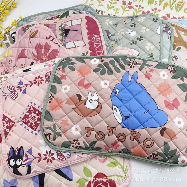Export Japan Summer Super Cooling High-Quality Icy Silk Pillow Pad Cushion Thick Cotton Mesh Pillow Pad New Arrival