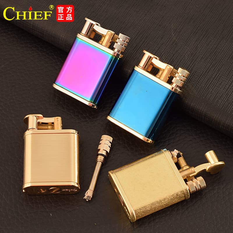 Chief Kerosene Lighter Model 229 Lift Arm Grinding Wheel Ignition Dual Use Lighter for Men