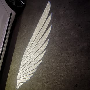 Compatible with VW Sagitar Bora Rearview Mirror Carpet Light Angel Wing Welcome Light
