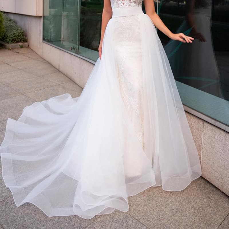 European and American Detachable One-Layer Organza Fairy Skirt Wedding Dress Half Skirt, Fast Shipping for AliExpress and Amazon Drop Shipping