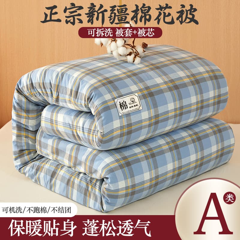 Class A Xinjiang Cotton Quilt, Removable and Washable Spring/Autumn/Winter Quilt, Wholesale for Dormitory Single/Double Bedding Cores