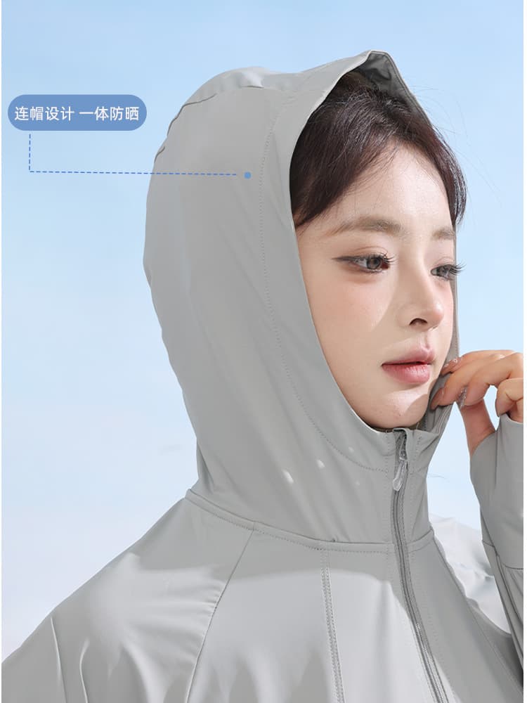Plus Size Loose Ice Silk Sun Protection Jacket for Women, Hooded, Lightweight and Breathable Summer Coat, Large Version UV-Proof Sunscreen Clothing