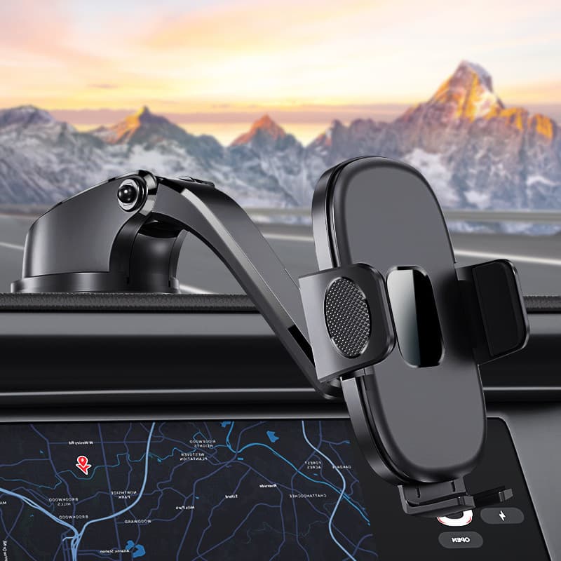 Suction Cup Car Mount Dashboard Extendable Phone Holder