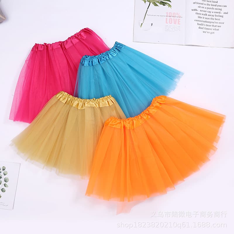 Factory direct sales tutu skirt three-layer 6-piece mesh tutu skirt skirt children's ballet dance Amazon women's clothing