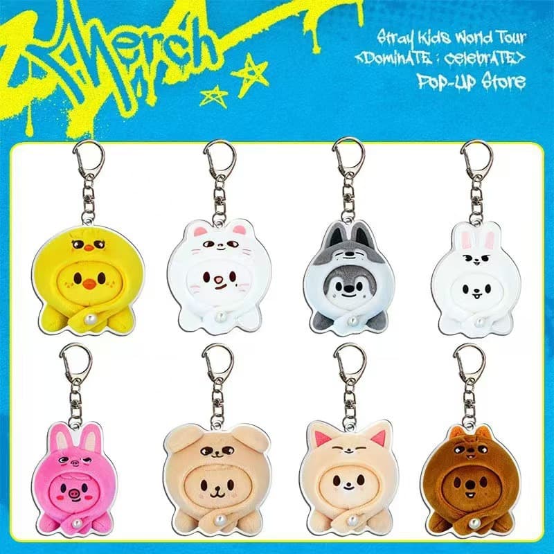 Stray Kids World Tour Pop-Up Acrylic Keychain Doll Accessory Fan Merch Pendant