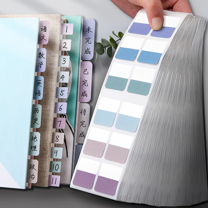 Morandi index sticker label sticker sticky note marking paper students use color fluorescent sticker bookmark paper index sticker