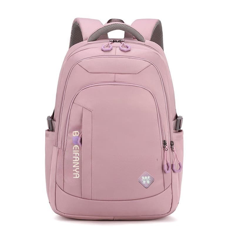 Cross-border Niche Nylon Lightweight Backpack for Middle and High School Students Schoolbag Ins Niche Large Capacity Letter Backpack