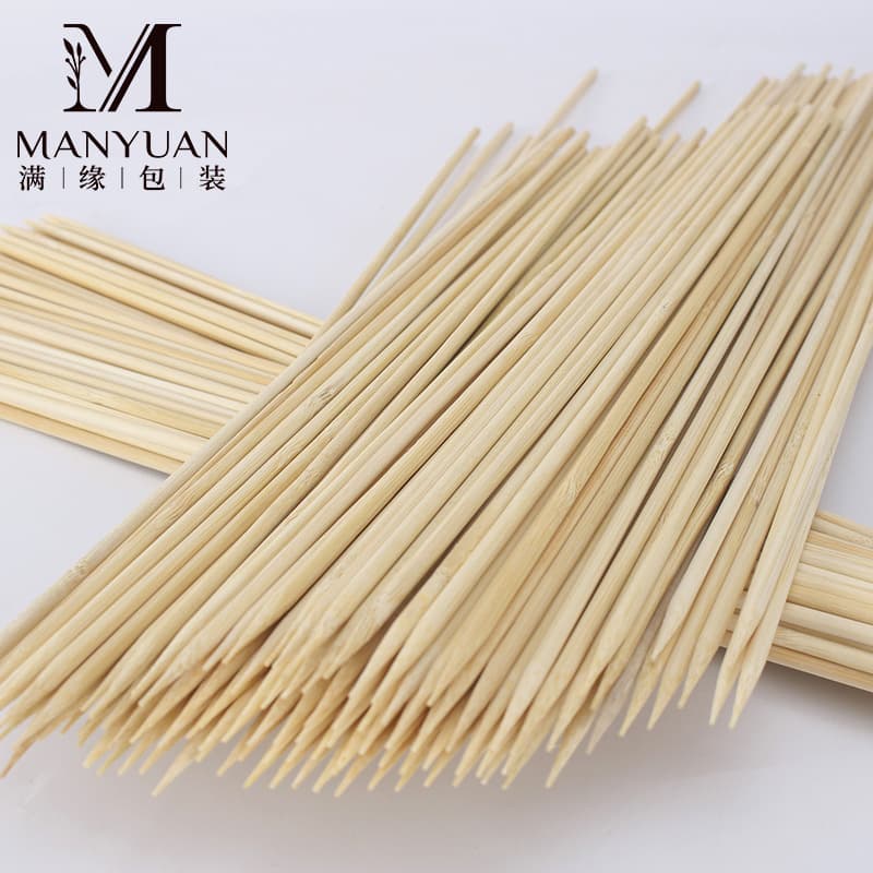 Bamboo skewers and disposable barbecue sticks for grilled skewers, lamb skewers, cartoon flower bouquet packaging bamboo sticks