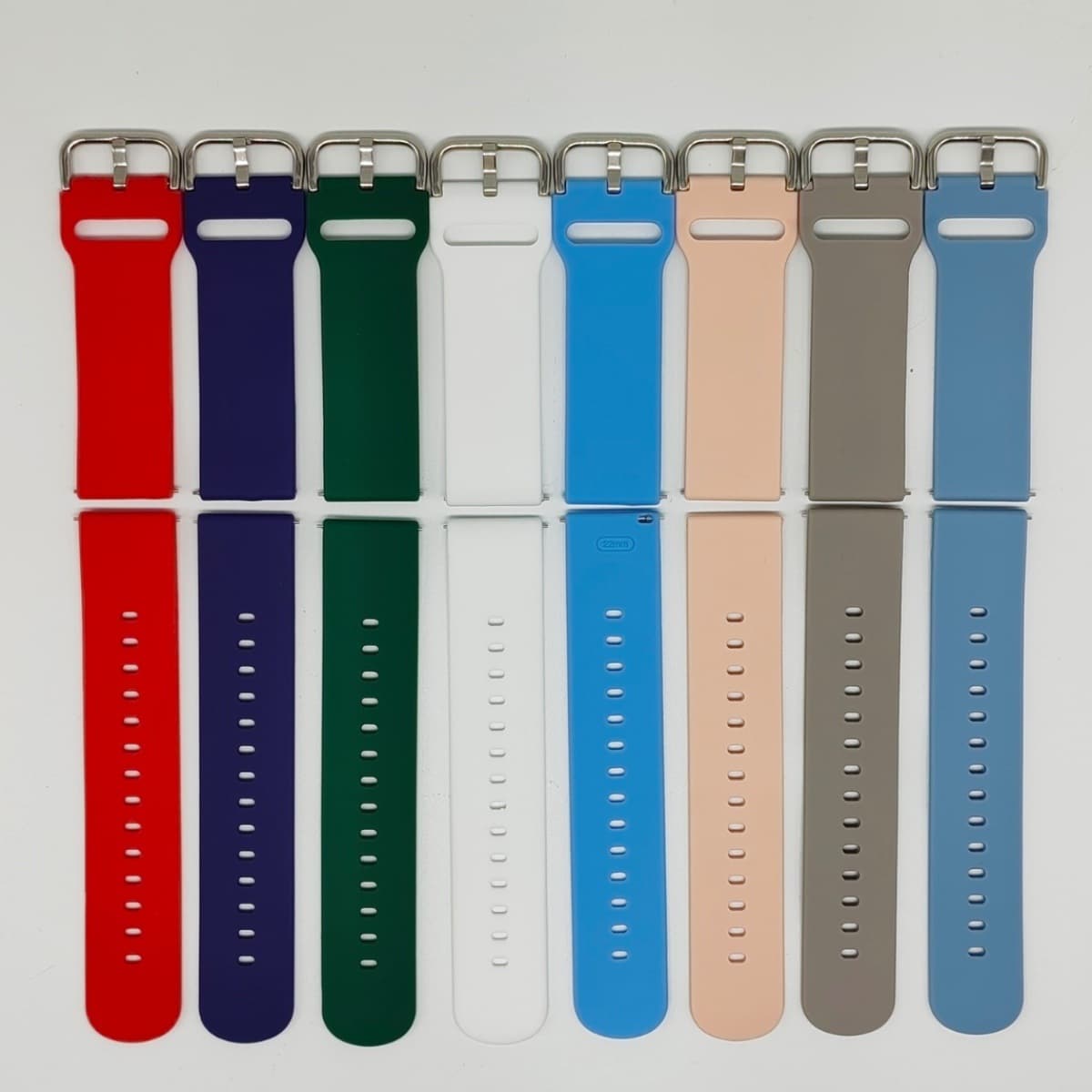Compatible with Samsung, Huawei, Xiaomi Smart Watch 20mm/22mm Silicone Watch Band Flat Interface Universal