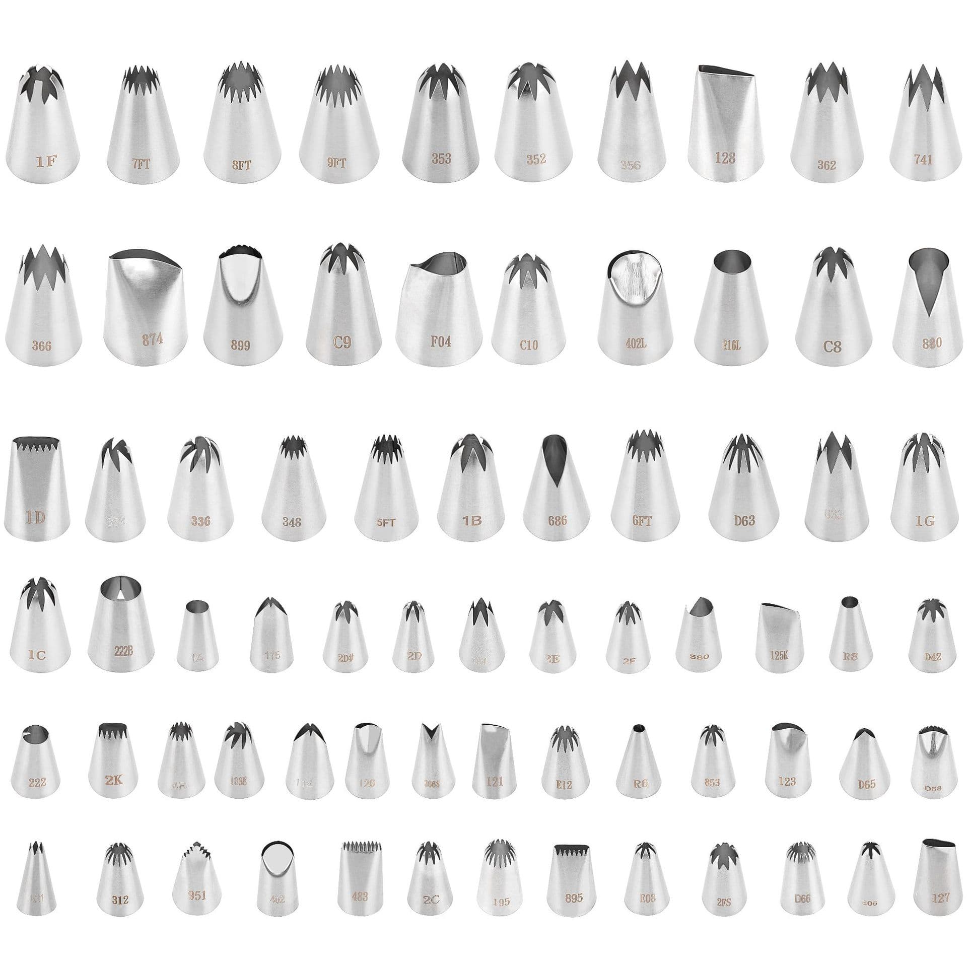 Spot 304 Seamless Decorating Nozzle 25/30/35MM Diameter Stainless Steel Cake Tools Baking Kitchen DIY