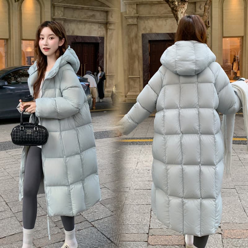 Super nice autumn and winter new puff turtle back thickened cotton jacket large size loose down cotton coat women's cloud over-the-knee cotton coat