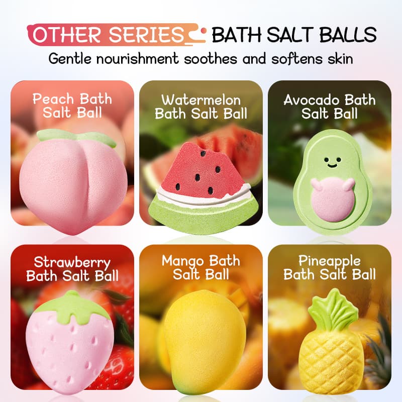 Fully English SADOER strawberry cleansing fragrant bath balls for cross-border trade wholesale.