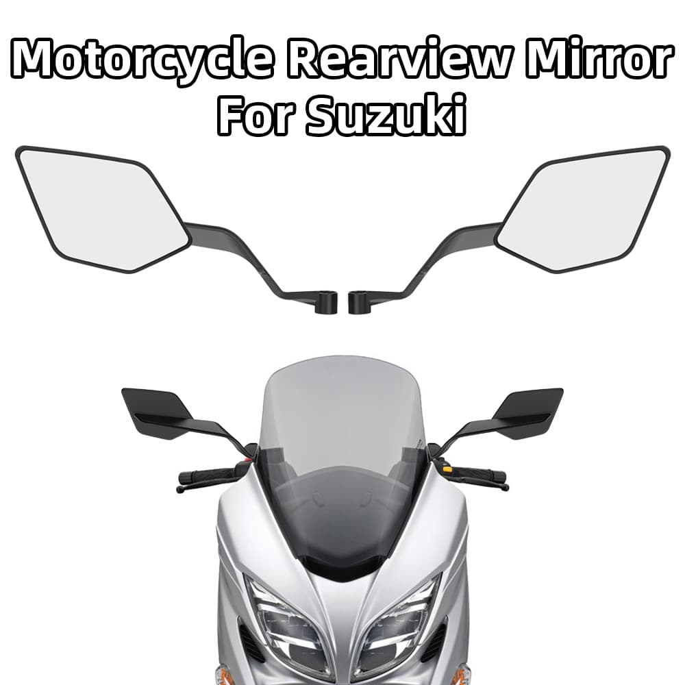 Universal Motorcycle Rearview Mirrors, Compatible with Suzuki Burgman 400 SV650X GSX-S1000 GSX