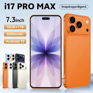 New Cross-Border i17 Pro Max Smart Phone with Dynamic Island, TikTok Drop Shipping, 7.3-Inch Foreign Trade Phone, Wholesale Available