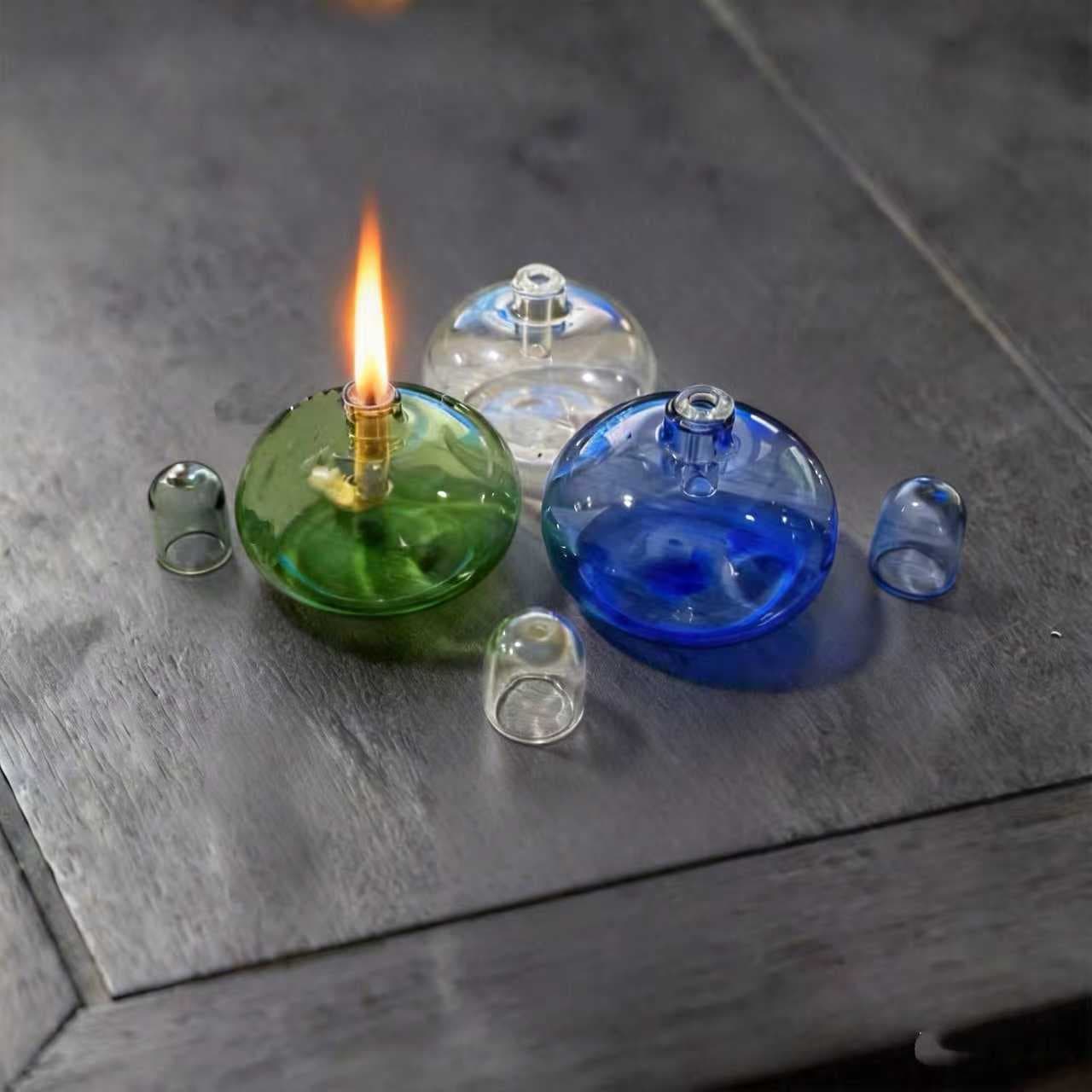 Glass Alcohol Lamp for Tea Warming and Insulation, Outdoor Portable Tea Brewing Stove Alcohol Lamp Alcohol Bottle