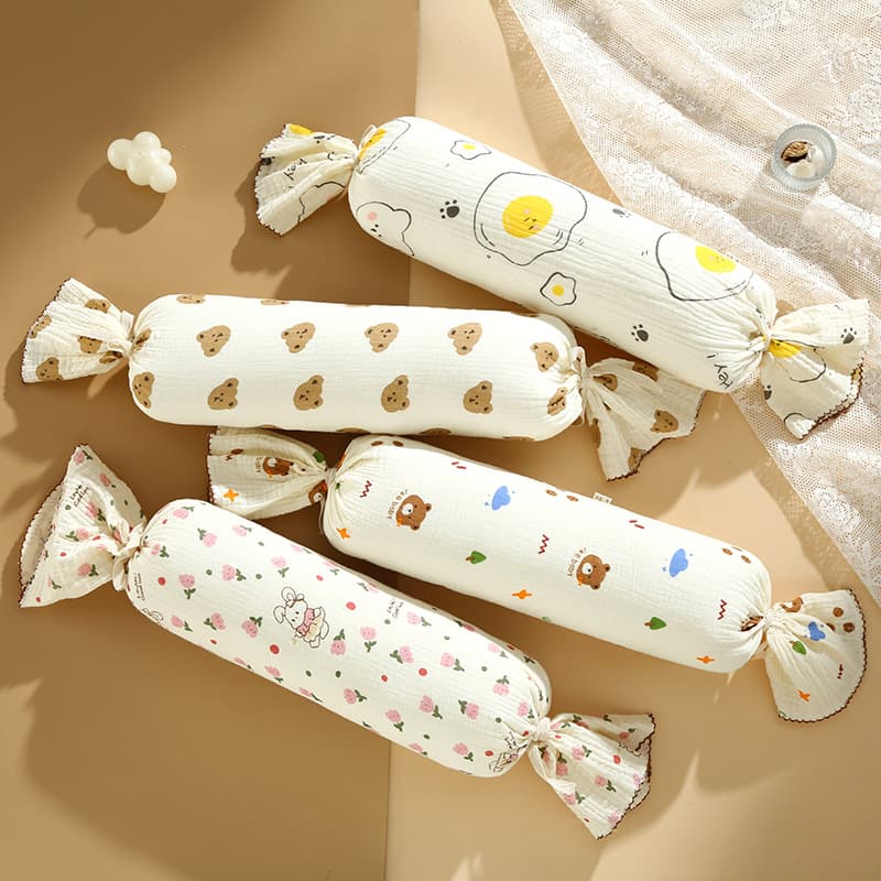 Candy Pillow Baby Class A Washable Anti-Rollover Cotton Newborn Baby Pillow Sweat-Absorbing Breathable
