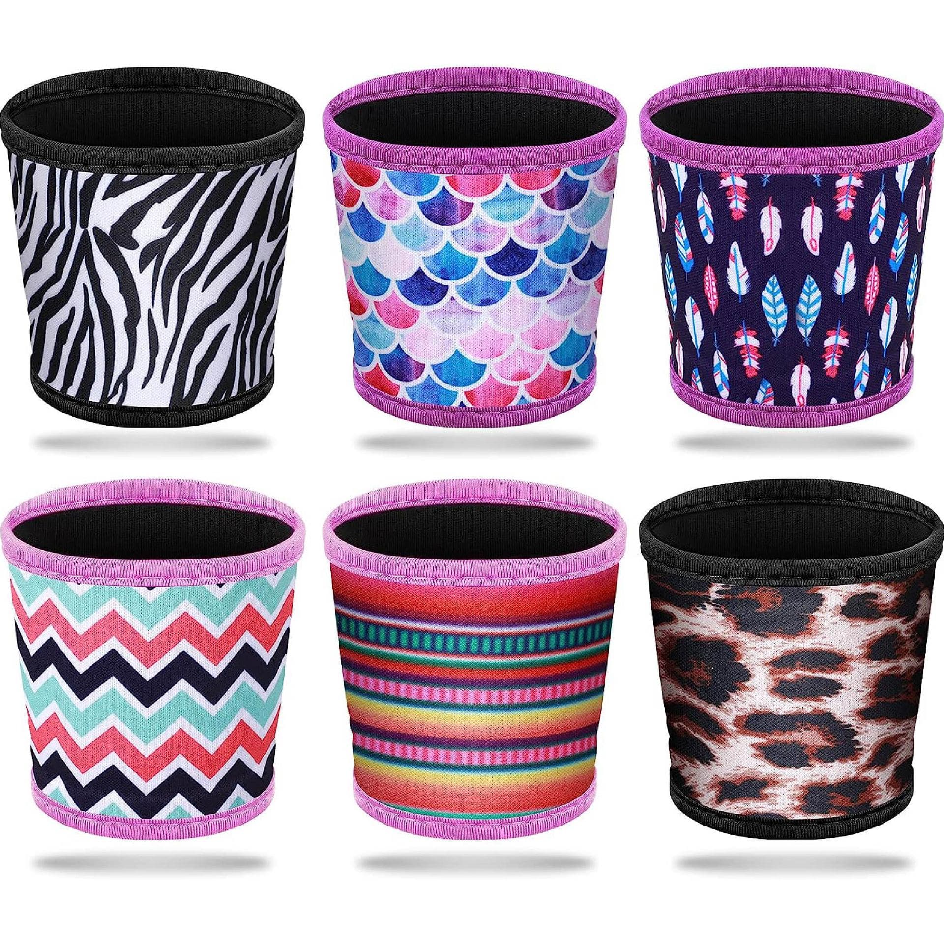 Factory direct sales diving material cup cover insulated coffee milk tea cup cover hand-cranked cup cover portable diving material coffee cup cover