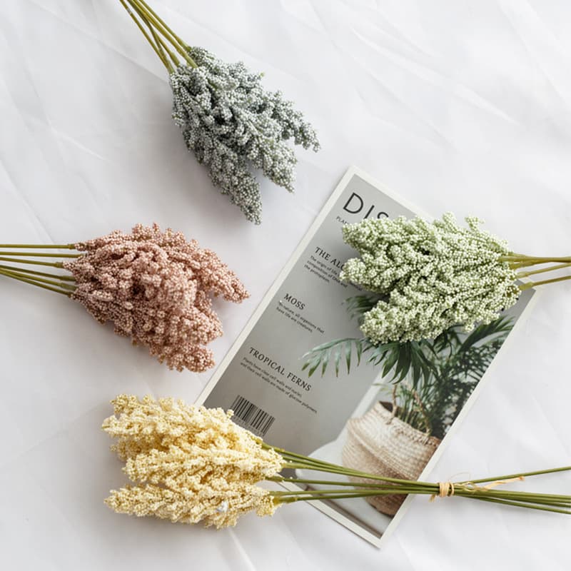 Simulated Flower Foam Lavender, Wheat Ear, Amazon Grain Ear, Reed, Fresh Wedding Handwritten Fake Flowers, Wedding Photography