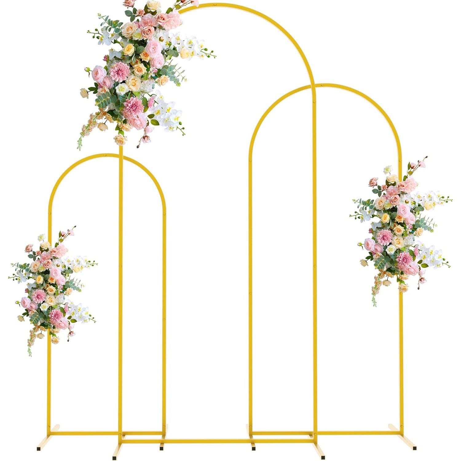Cross-border Golden 7.2FT Iron Arch Stand Wedding Balloon Arch Flower Rack Birthday Party Background Decoration