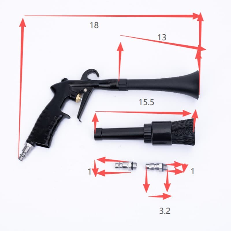 Car Engine High-Pressure Pneumatic Cleaning Gun, Car Interior Dust Tornado Dry Cleaning & Dust Removal Air Blow Gun