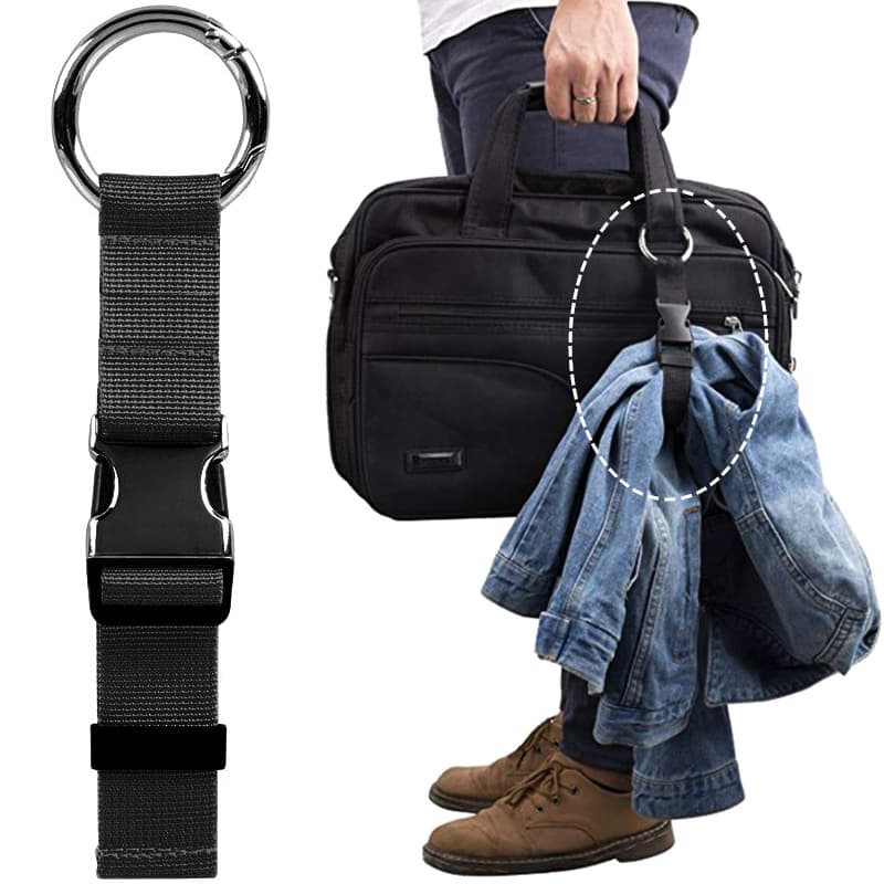 Backpack external binding strap adjustable luggage, multi-functional luggage packaging buckle hanging strap, travel suitcase storage belt