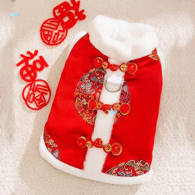 Autumn and Winter Dog Clothes New Chinese New Year Blessing