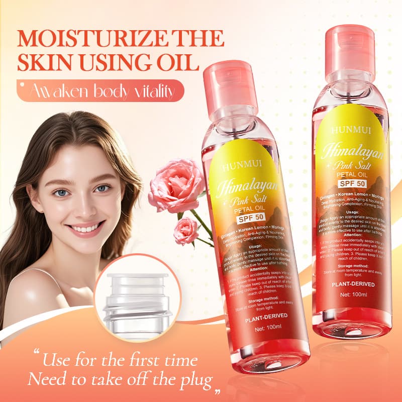 Cross-border exclusive Himalayan pink salt petal oil body care oil full English foreign trade body essential oil Philippines
