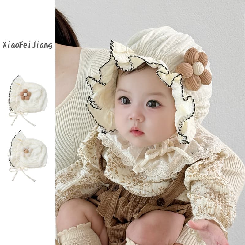 Baby hat spring autumn cute princess style photo sunshade infant outdoor small month age baby sun protection hat