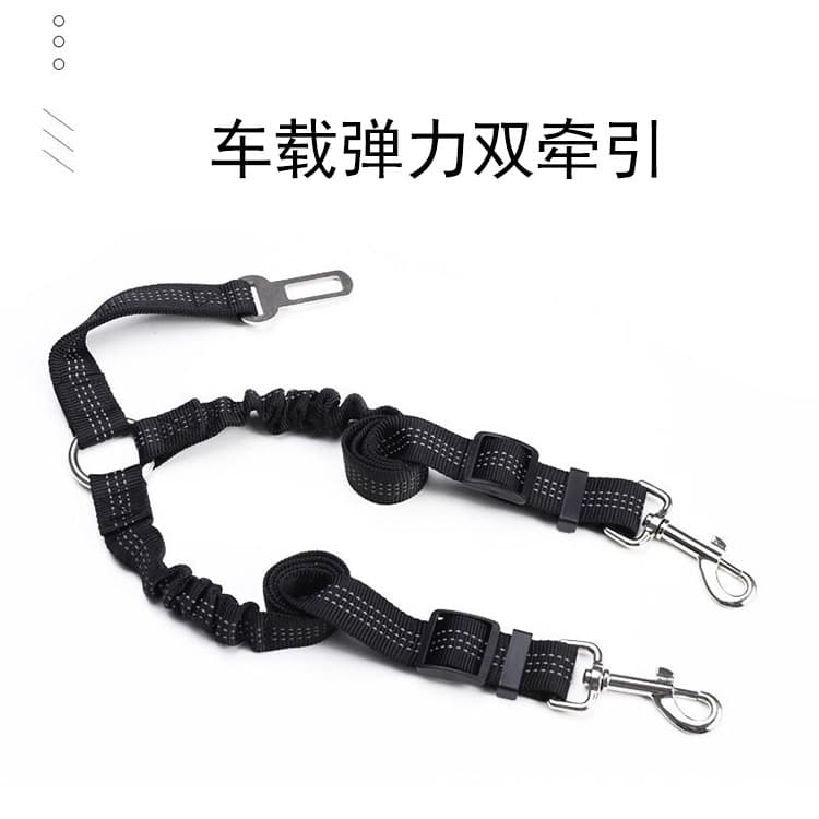 Dual-Head Pet Car Safety Belt Nylon Dog Leash Retractable Outdoor Vehicle Dog Rope Cat Rope Popular Backpack