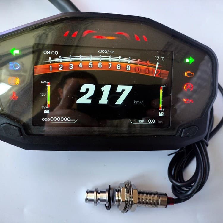 New Three-Interface Switchable Full-Color TFT Chinese/English Adjustable Universal Modified LCD Instrument Speedometer