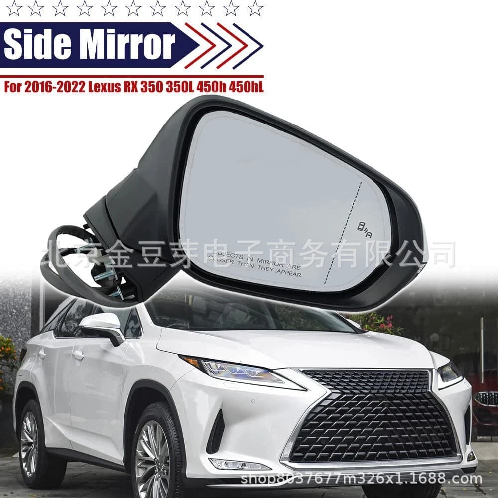87910-0E251 87910-0E914 Compatible with Lexus Black Paint 13-Wire Rearview Mirror Assembly Side Mirror