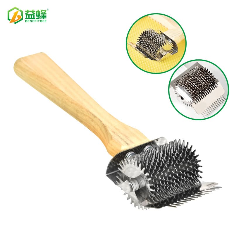 Yifeng Multifunctional Honey Uncapping Fork Roller Uncapping Fork Stainless Steel Uncapping Knife Wax Cap Remover Beekeeping Tool