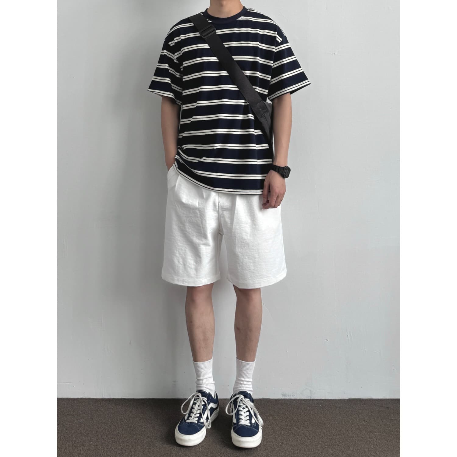 White Linen Straight Casual Shorts Men American Style Elastic Waist Solid Outdoor Beach 4/4 Pants