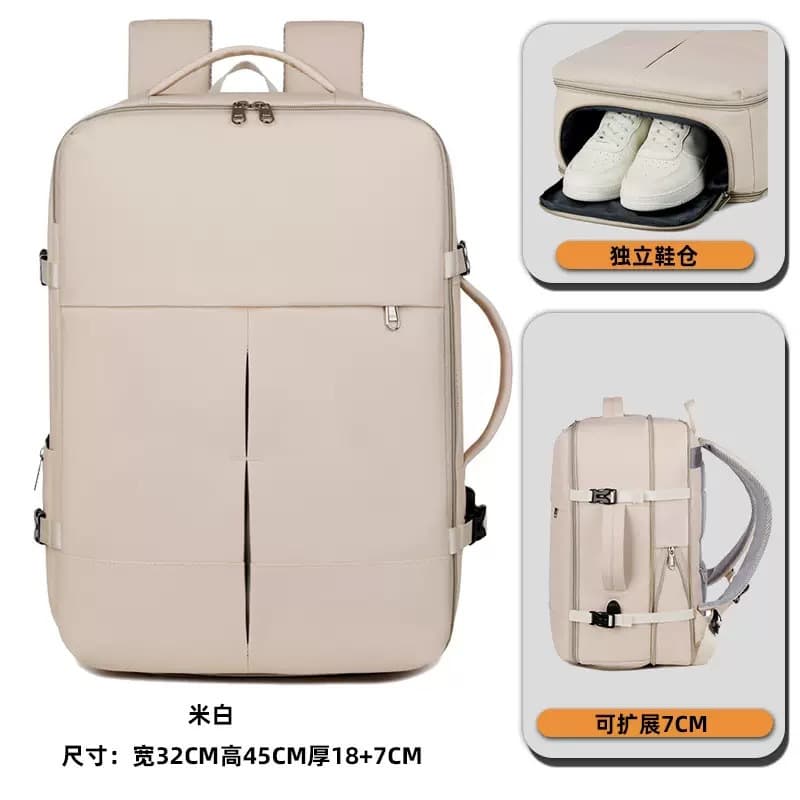 2025 Minimalist Business Backpack Water-Repellent Wear-Resistant 19L Expandable Compartment Storage Backpack bag