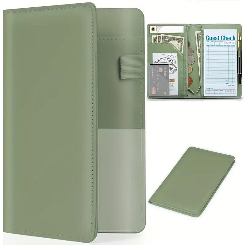Ready stock cross-border exclusive restaurant bar high-end faux leather cashier clip check holder cashier book folder manager clip