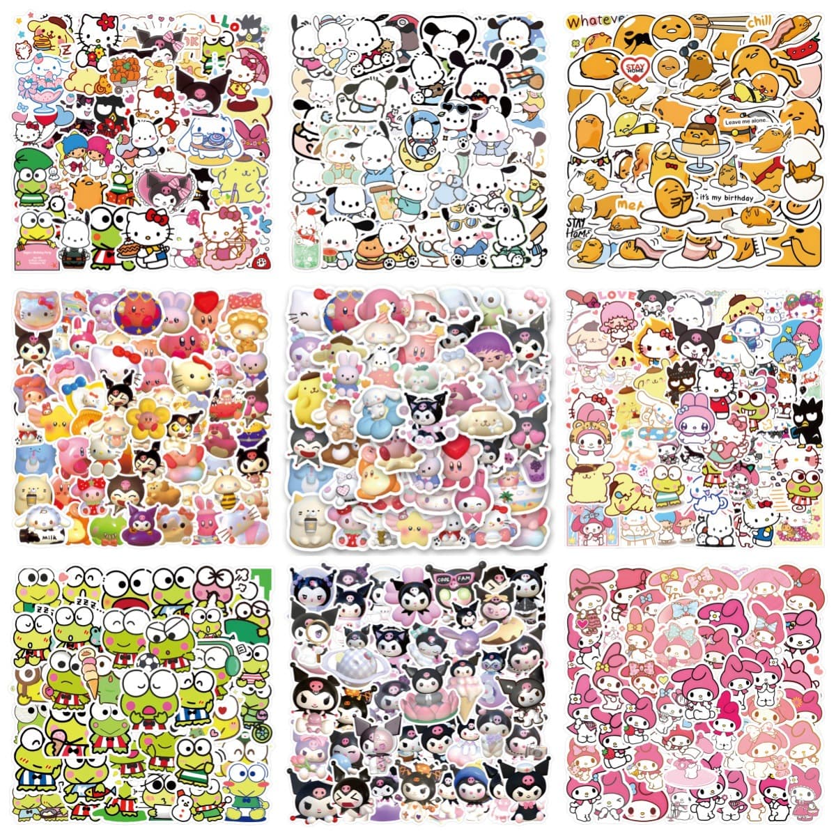 60 various cute cartoon Sanrio stickers for handbook decoration diy stationery mobile phone notebook stickers