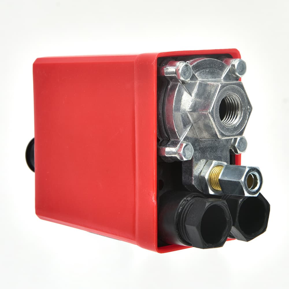 Manufacturer Supply Pressure Switch, Vertical Single-Hole Four-Way Air Compressor Air Pump Accessories, Cross-Border Export Red Cap Controller